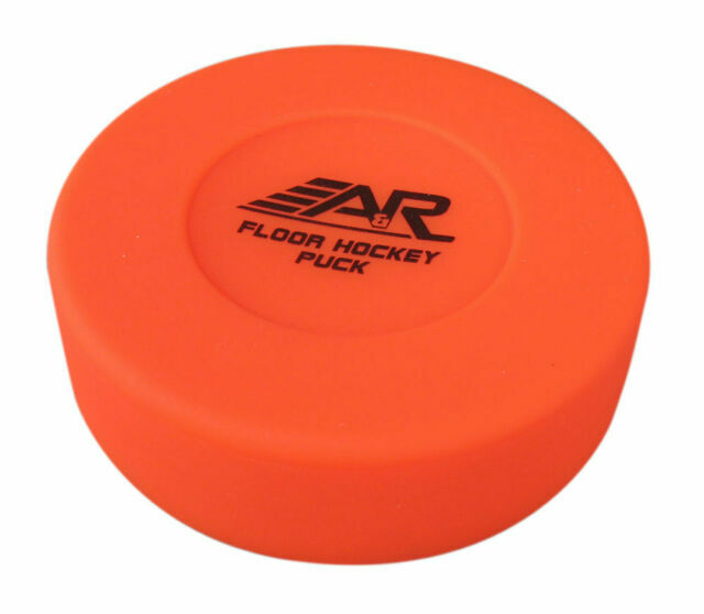 A&R Sports Rubber Construction Floor Hockey Pucks Orange for sale