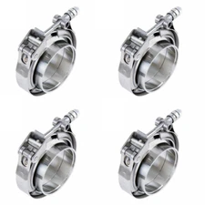 4PCS 4 Inch V-Band Bolt Clamp Kit Male/Female for Turbo Vband