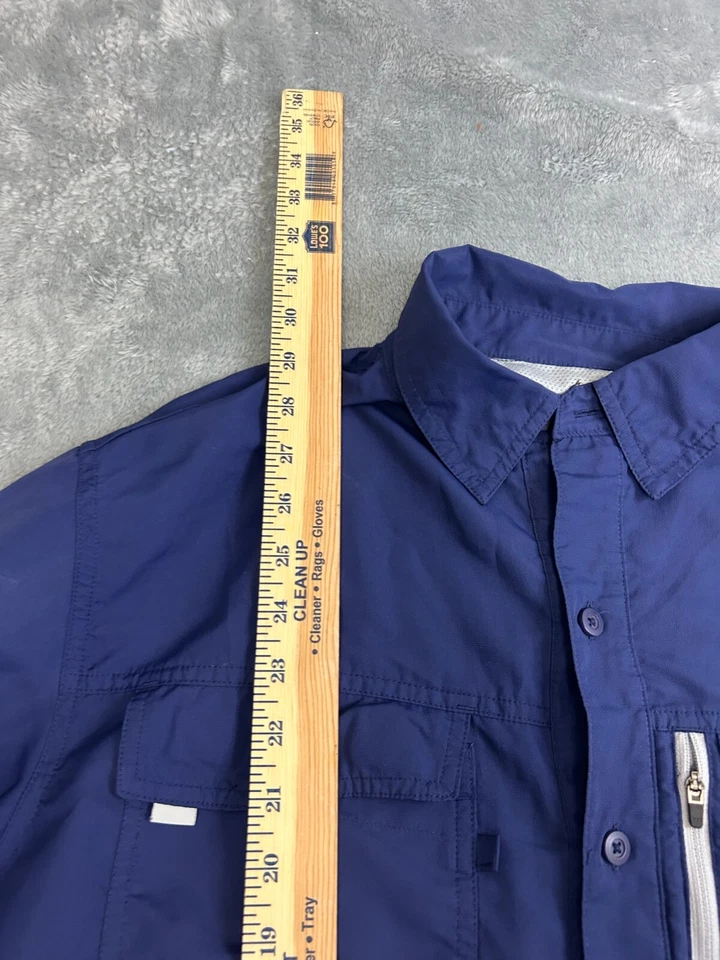 REALTREE Fishing Blue Polyester Short Sleeve Button-Up Vented Shirt - Image 2 of 4