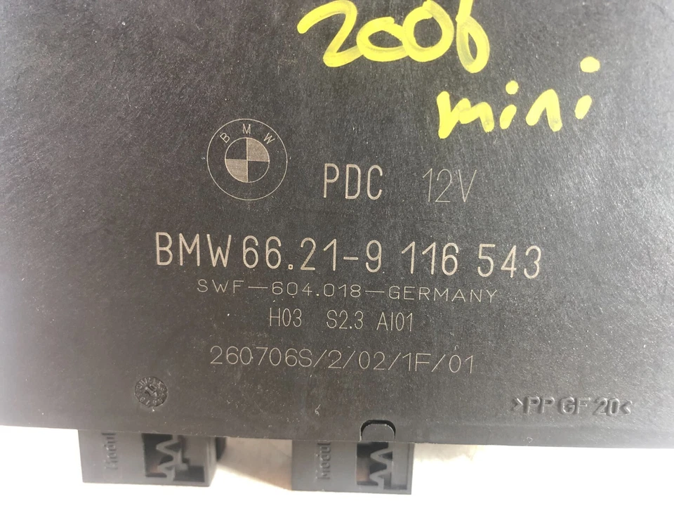 2006 MINI COOPER CONVERTIBLE PDC PARKING DISTANCE CONTROL MODULE 9116543 A370 - Image 2 of 4