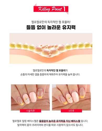K-Beauty Jello Jello Killing Base Gel Nail Polish 10ml - Picture 3 of 6