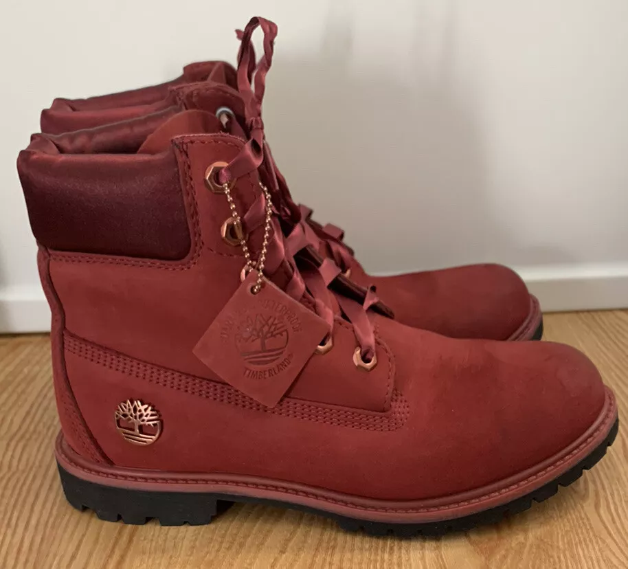 Timberland womens boots burgundy hotsell