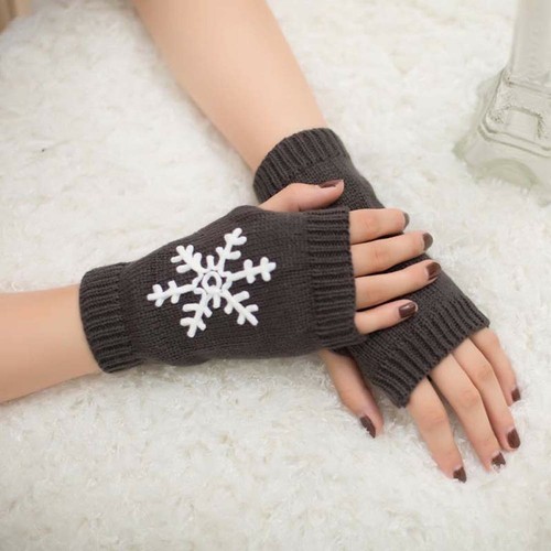 Women Girl Knitted Arm Wrist Fingerless Gloves Keep Warm Winter Soft Warm Mitten - Picture 17 of 28
