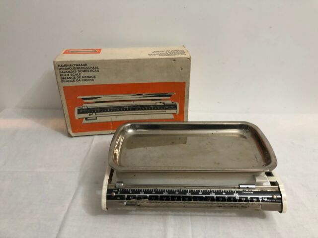 VINTAGE KITCHEN SCALE FEINTARIERUNG 12 KG WITH ITS ORIGINAL BOX MADE W. GERMANY
