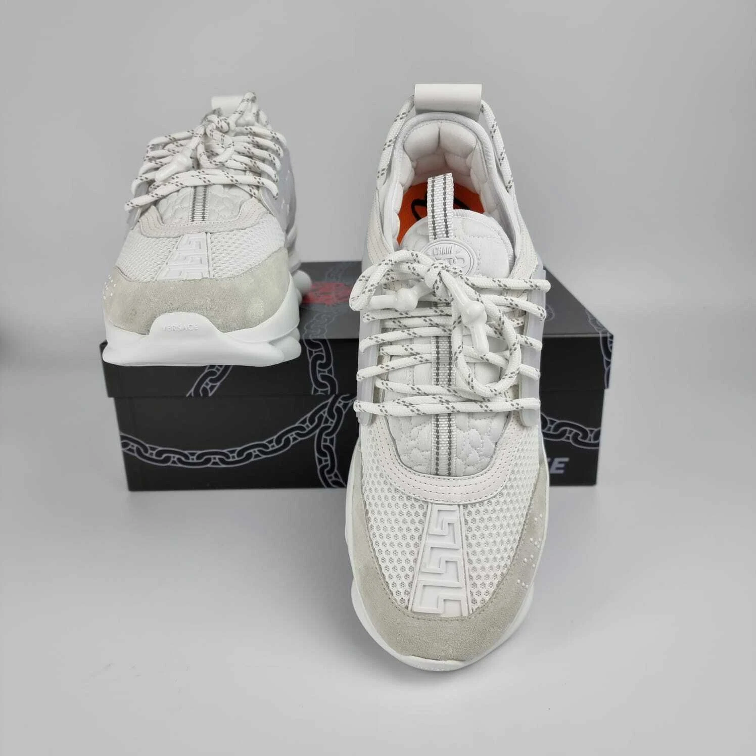Versace Chain Reaction White Sneakers New Size 43 US Australia Ubuy
