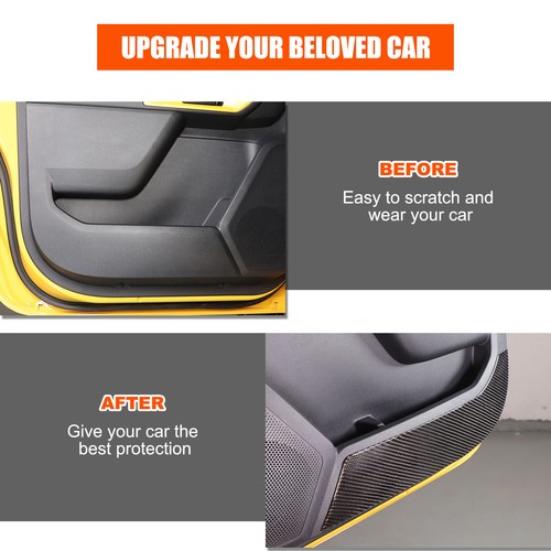 Car Rear Door Lower Anti Kick Kit For Ford Ranger Raptor 2023-2024 Carbon Trim - Picture 4 of 11