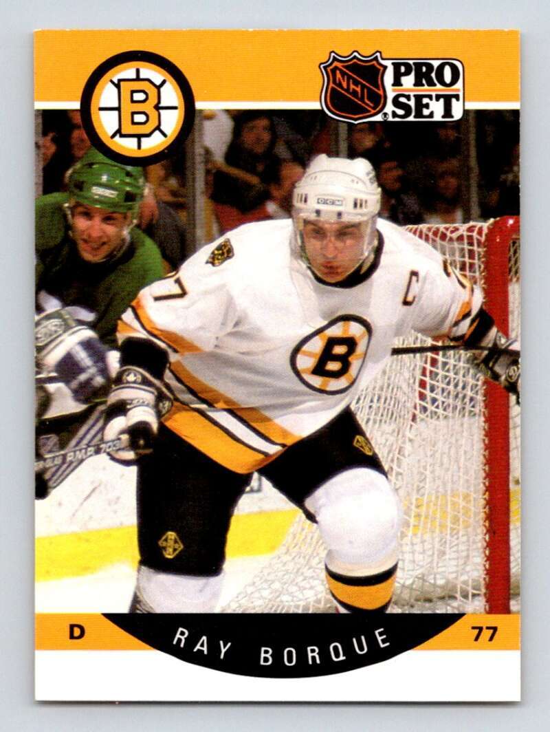 1990-91 Pro Set #1B Ray Bourque ERR/(Misspelled Borque on front) Variation Error