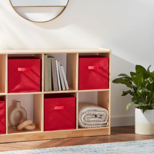 X4 Cube Storage Boxes Fabric Box Organiser Foldable Collapsible Canvas Basket - Picture 11 of 37