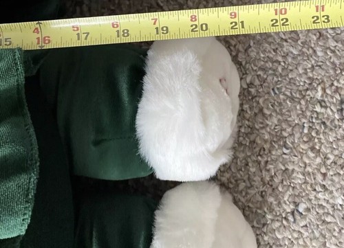 1996 Snowflake Santa White Teddy Bear Plush Christmas Stuffed Animal 21” - Picture 4 of 4