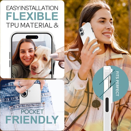 Funda Fina Mate para iPhone 16, Funda Silicona Antideslizante Funda Protectora Cover - Imagen 28 de 36