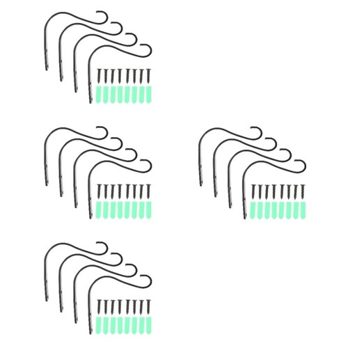 4 Pieces Outdoor Plant Pot Wrought Iron Flower Basket Hook Hanging eBay