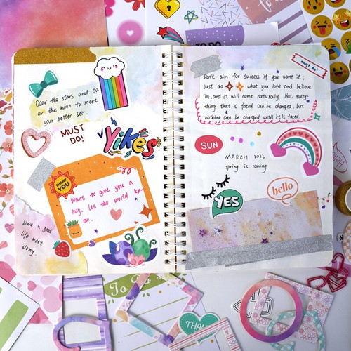 DIY Journal Kit Journal Set Scrapbook Diary Journaling Art Craft For Girls - Picture 22 of 43