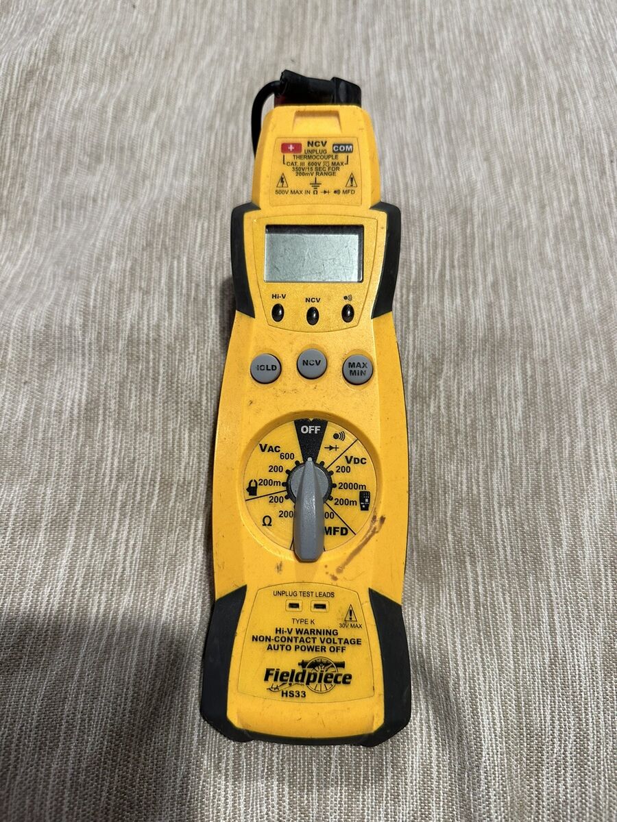 Fieldpiece HS33 Manual Ranging Digital Multimeter for HVAC/R With