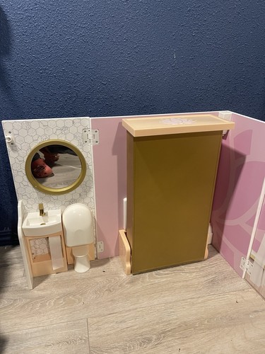 American Girl Doll Luxury Hotel & Spa with bed toilet sink for 18" doll - Picture 6 of 13