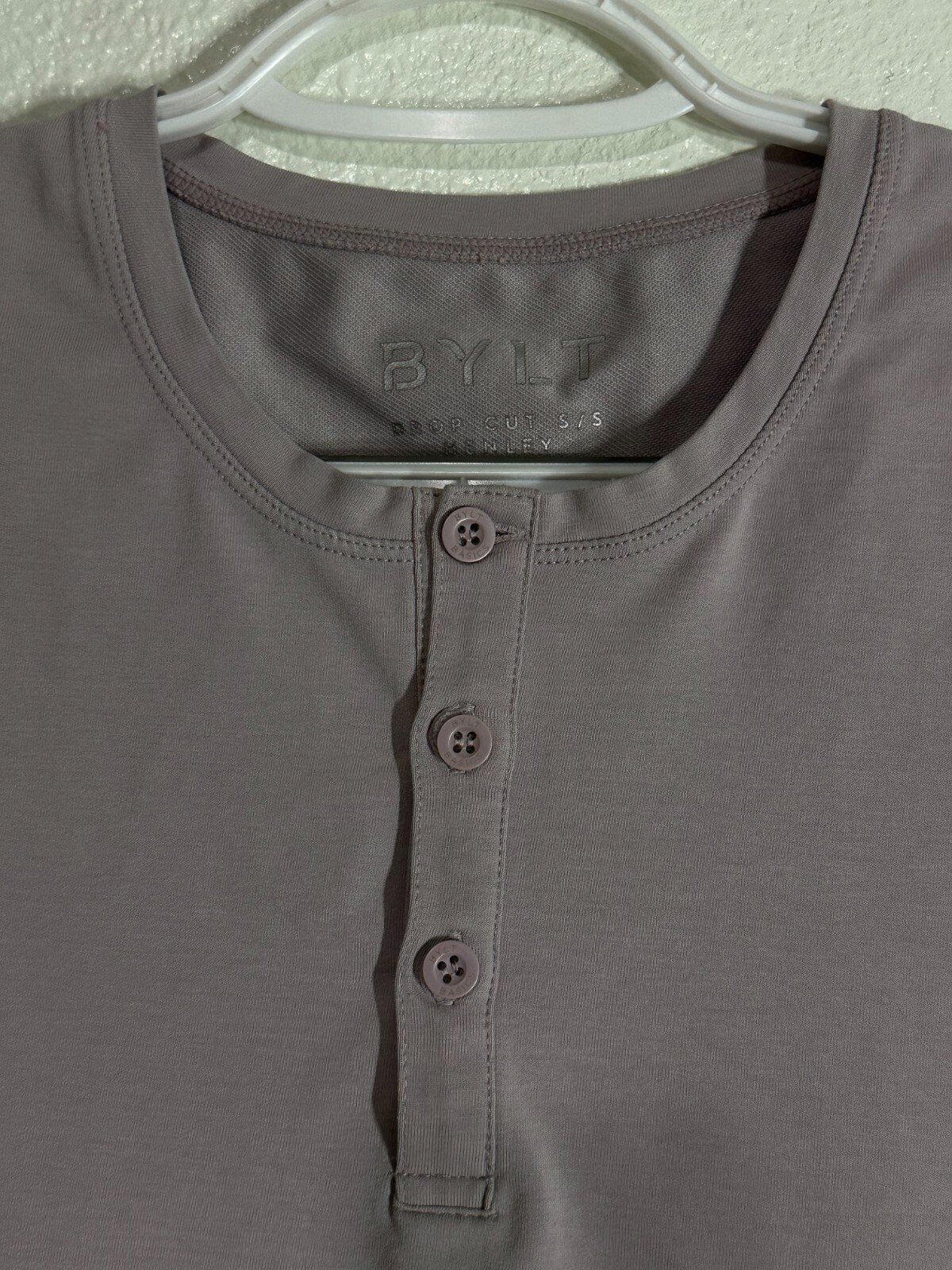 BYLT PREMIUM BASICS - LUX DROP CUT HENLEY - (IRIS… - image 2