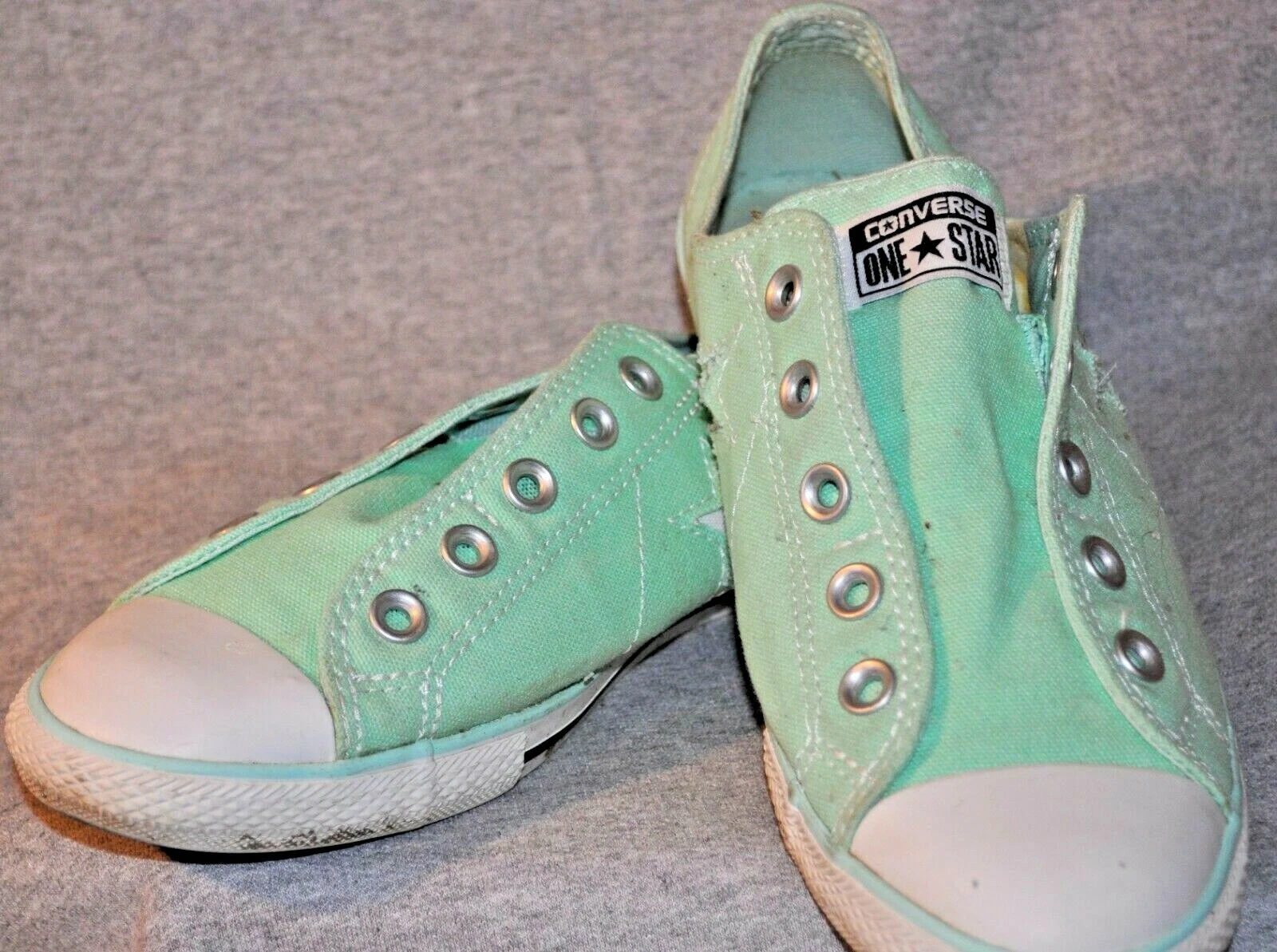 r SCARPE DONNA TG 8 CONVERSE IN LT VERDE NO LACCI SI PRESENTANO BELLE QUALCHE SEGNO DI USURA