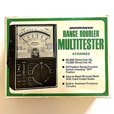 Micronta 43 Range Doubler Multitester 22-204B Original Box Vintage Radio Shack
