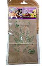 NEW 15 Pk Lunch Bags Disney Tinkerbell Fairies Paper Lunch Party Treat Sacks