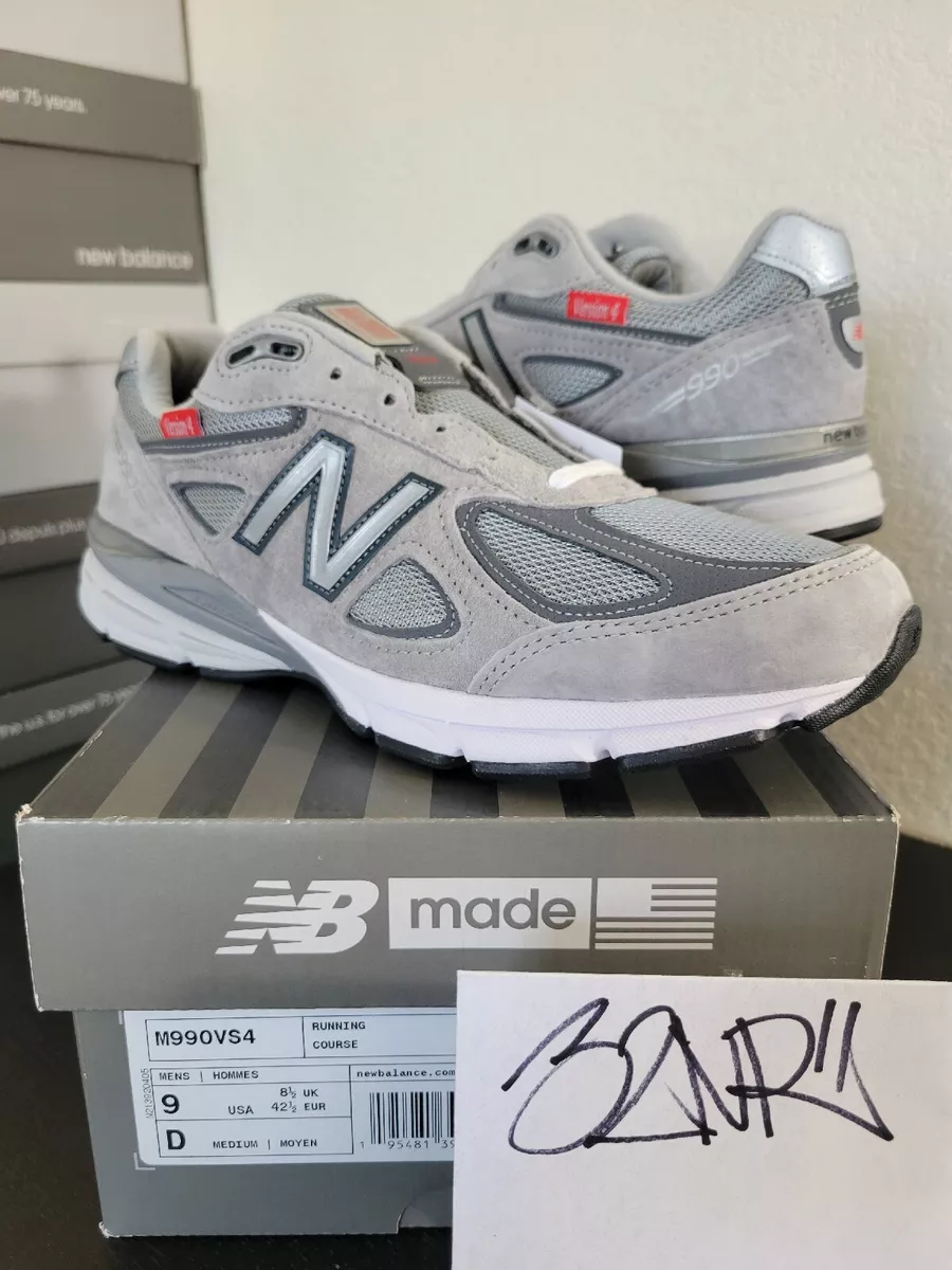 New balance 990v4 mens grey sales