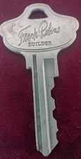 Vintage Key Kwikset Titan BUILDER Frank Robins Appx 2-3/8" Security Door Locks