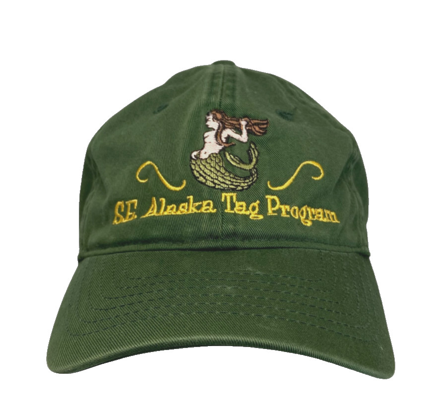 S.E. Alaska Tag Program Hat Strapback Green Embro… - image 1