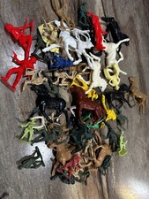 Vintage Toy Action Figures Western Cowboys Indians Bow Arrow,guns Mix