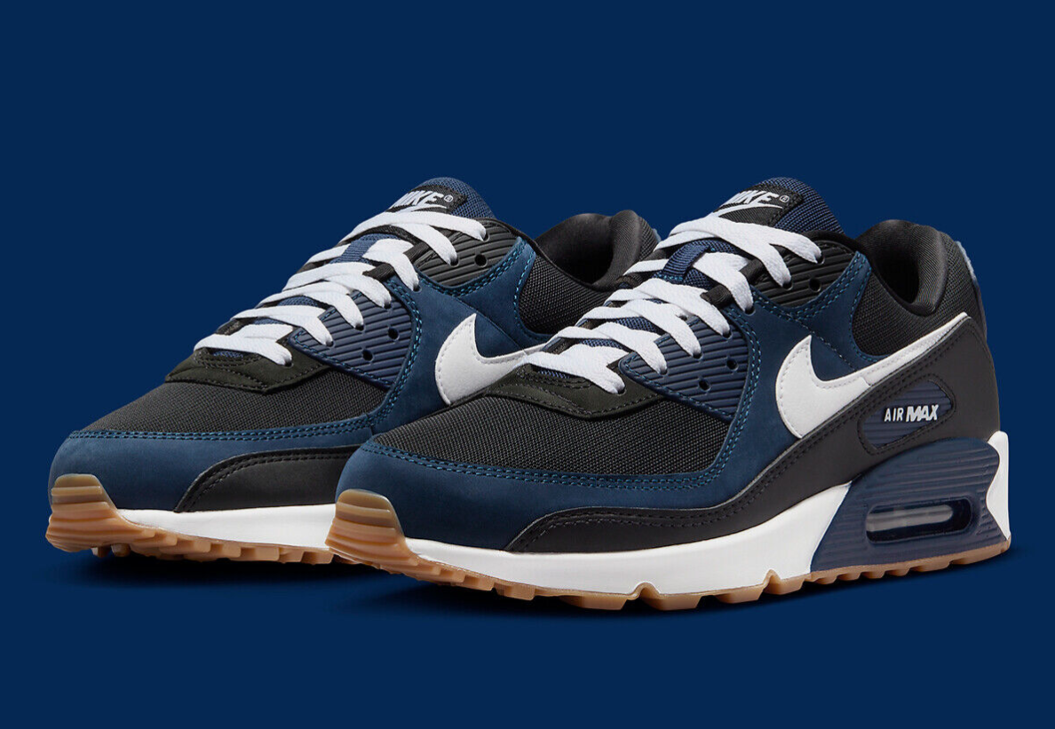 nike air max 90 white navy