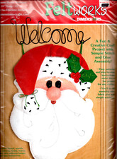 Dimensions Christmas Felt Craft Kit 8111 Santa Buddy Welcome Door Sign