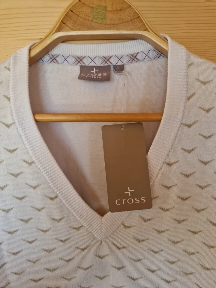 CROSS SWEDEN Pullover Pulli Strick EDEL Gr. L Golf Style NEU NP 69,-  P596 - Bild 2 von 4