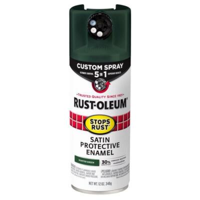 Rust-Oleum Stops Rust 5-in-1 Indoor/Outdoor Satin Hunter Green Oil-Based Oil