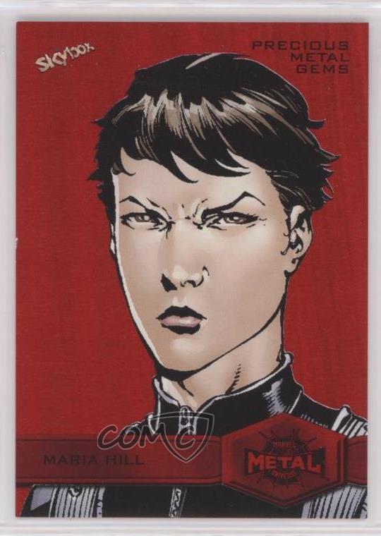 2022 Marvel Metal Universe Spider-Man High Series PMG Red /100 Maria Hill #148