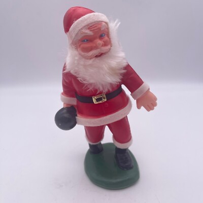Vintage Reliance Santa Claus Bowling Plastic Celluloid Blow Mold Hong Kong T
