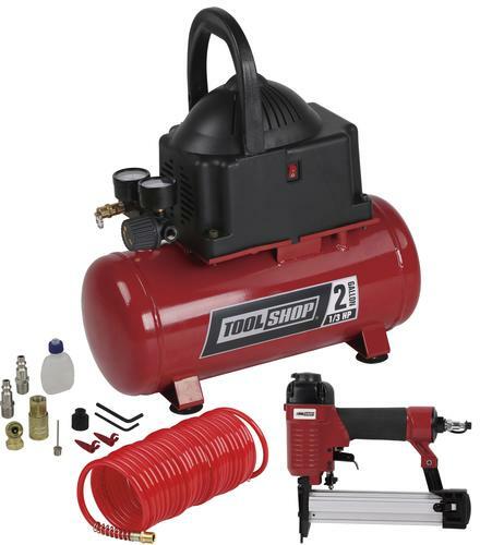 2 Gallon 100 PSI Portable Electric Air Hotdog Compressor w/ 1 Tool Combo Kit - Picture 1 of 3