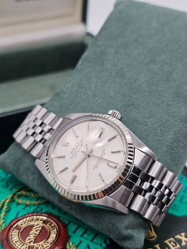 Rolex Datejust Silver Dial Watch - Ref 16014 in Excellent Unpolished Condition - Picture 18 of 22