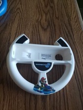 Mario Kart 8 Racing Steering Wheel White Nintendo Wii U Controller In VGC