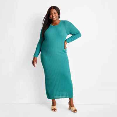 WOMEN'S SIZE L TEAL KNIT LONG SLEEVE MAXI DRESS-JENNY K. LOPEZ-LIST $40 | eBay WOMEN'S SIZE L TEAL KNIT LONG SLEEVE MAXI DRESS-JENNY K. LOPEZ-LIST $40 | eBay