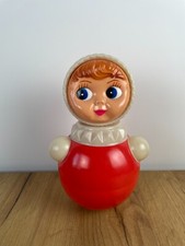 Nevalyashka Onion Tumbler USSR, Soviet roly-poly, celluloid 1970's musical sound