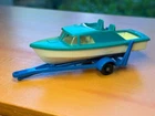 Matchbox Lesney # 9d Cabin Cruiser + Trailer VNMint no box blue