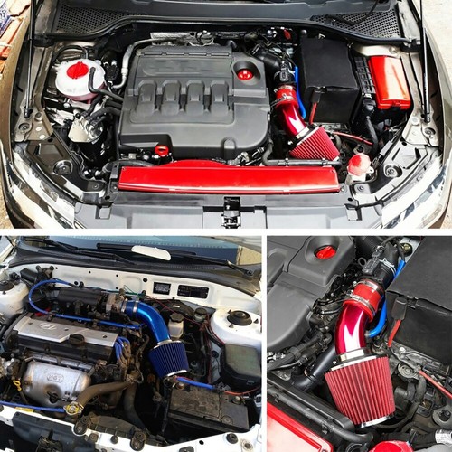 3" High Flowing 76mm Cold Air Intake Induction Pipe Hose w Intake Turbo Filter - Picture 12 of 12