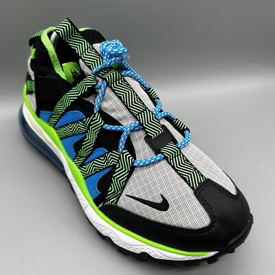 2018 Nike Air Max 270 Bowfin AJ7200-002 schwarz Foto blau grün Männer Uk 8 Turnschuhe