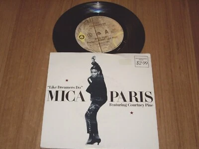 MICA PARIS / COURTNEY PINE *OZ PROMO 7" 45 ' LIKE DREAMERS DO ' 1988 VGC+ - image 1 of 2