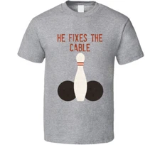 The Big Lebowski Bowling Balls He Fixes The Cable Quote T Shirt