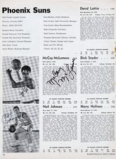1968-69 ORIGINAL Phoenix Suns AUTOGRAPHED pages from Basketball's Best Magazine