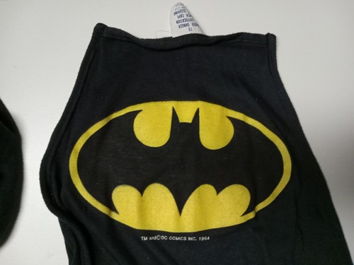 Vintage BATMAN Kids Pajama Shirt and Cape Set ~ PCA Apparel Size 10 black - Picture 5 of 8