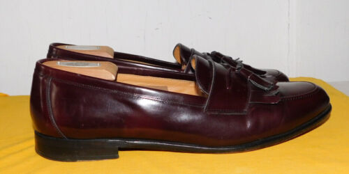 MEZLAN BURGUNDY MADE IN SPAIN KILTI TASSEL LEATHER SLIP ON LOAFERS SIZE 12M. - Picture 3 of 8