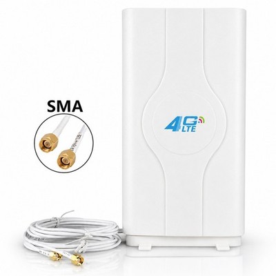 A42C LTE 4G Antenne MIMO 49dBi mit SMA Anschluss und 2m Antennenkabel für Router