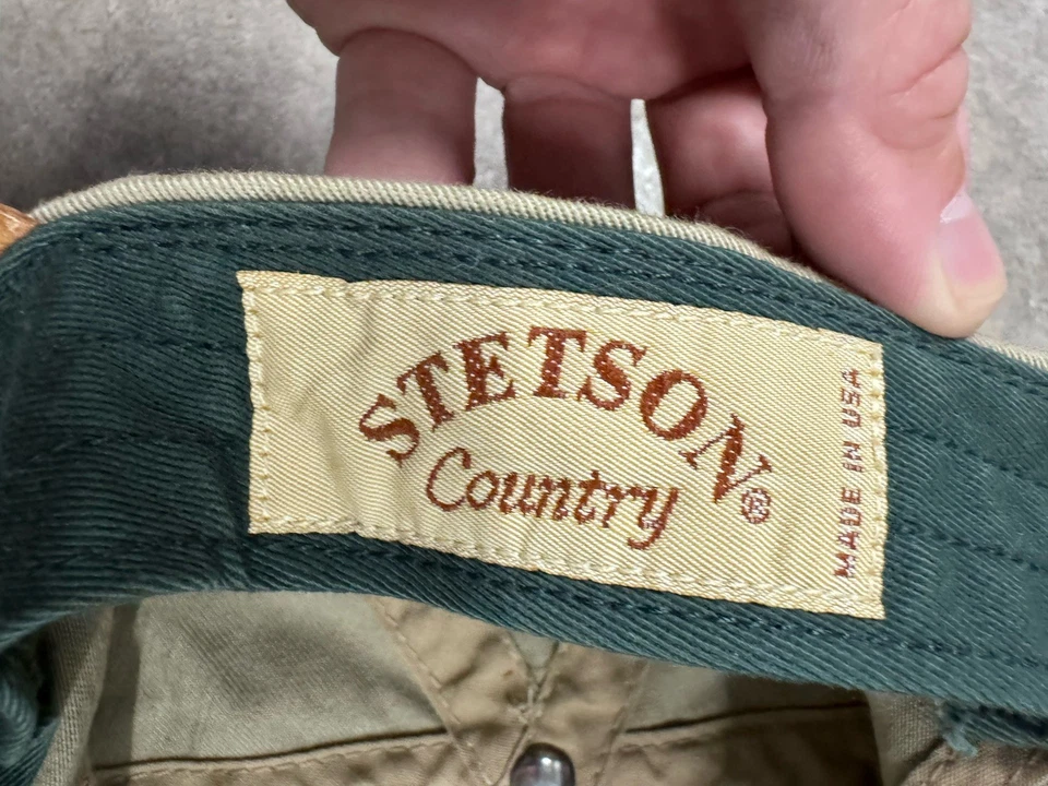 De colección Stetson Country Gorra de Béisbol Cuero Bill Correa Gorra Años 80 HECHA EN EE. UU. Foto 3 de 4