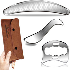BYYDDIY 3 in 1 Stainless Steel Muscle Scraper Tools Set,Scraping Massage Tools f