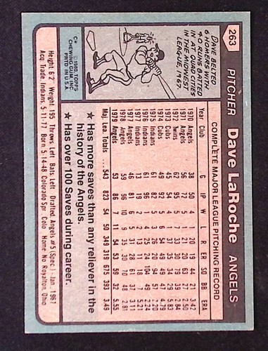 1980 Topps Baseball Cards Complete Your Set You Pick (1 - 363) - Picture 201 of 261