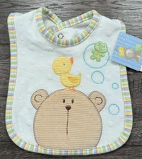 Baby New Carter's Vintage Baby Bubbles Bear Duck Bib